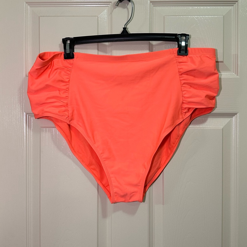 Old Navy High Waisted Swim Bottoms Plus Size 3X Coral